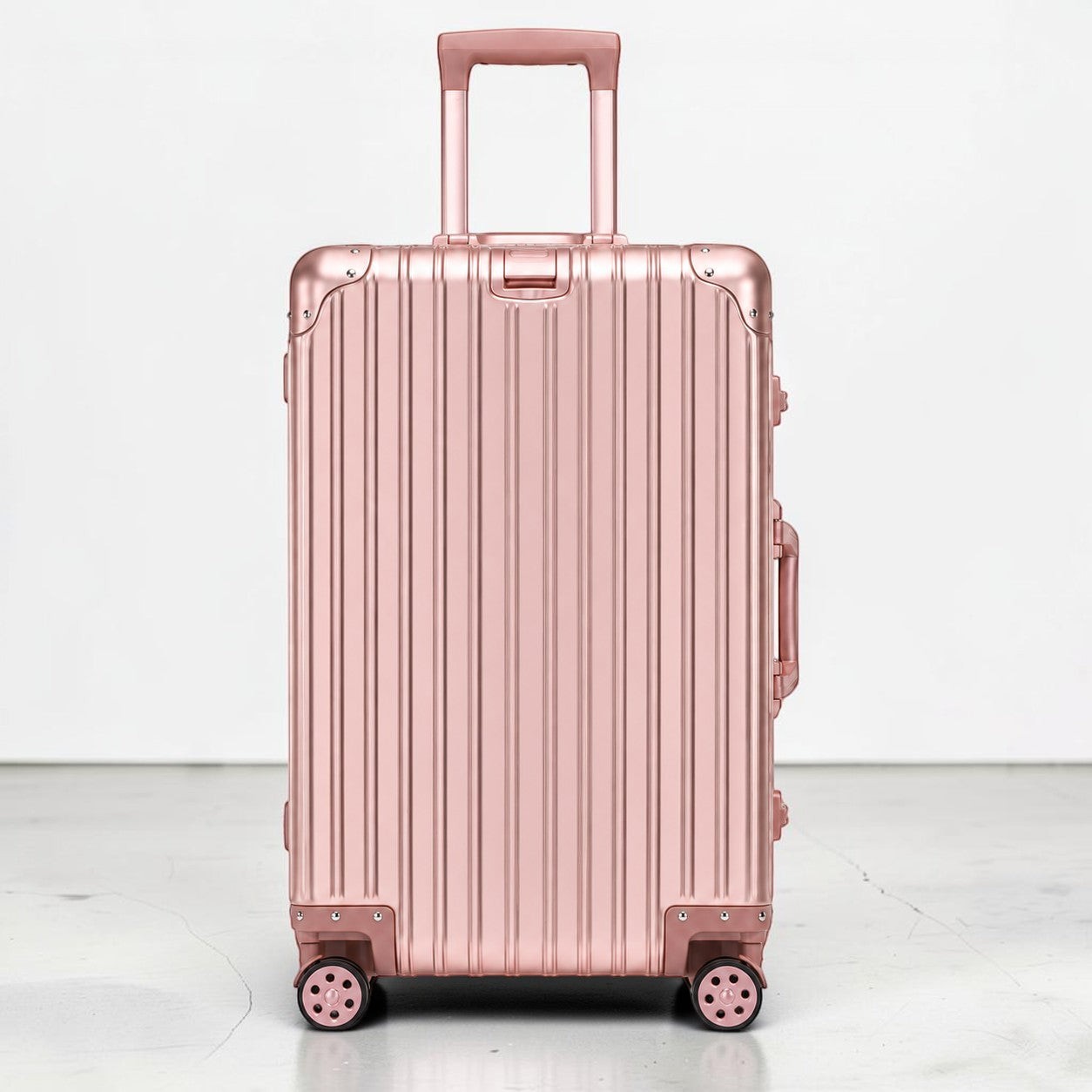 caramel SMALL SUITCASE - ROSE BOUQUET Rose Gold Luggage ROSE